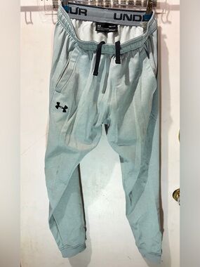 Under Armour Mint Green Jogger Pants with Black Accents